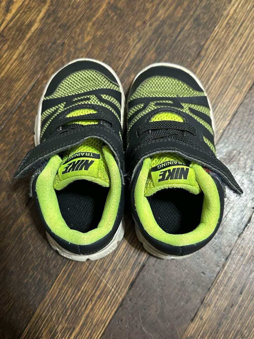Nike Flex Show Toddler Boy Black Lime Green Athletic Sneakers Shoes 6C